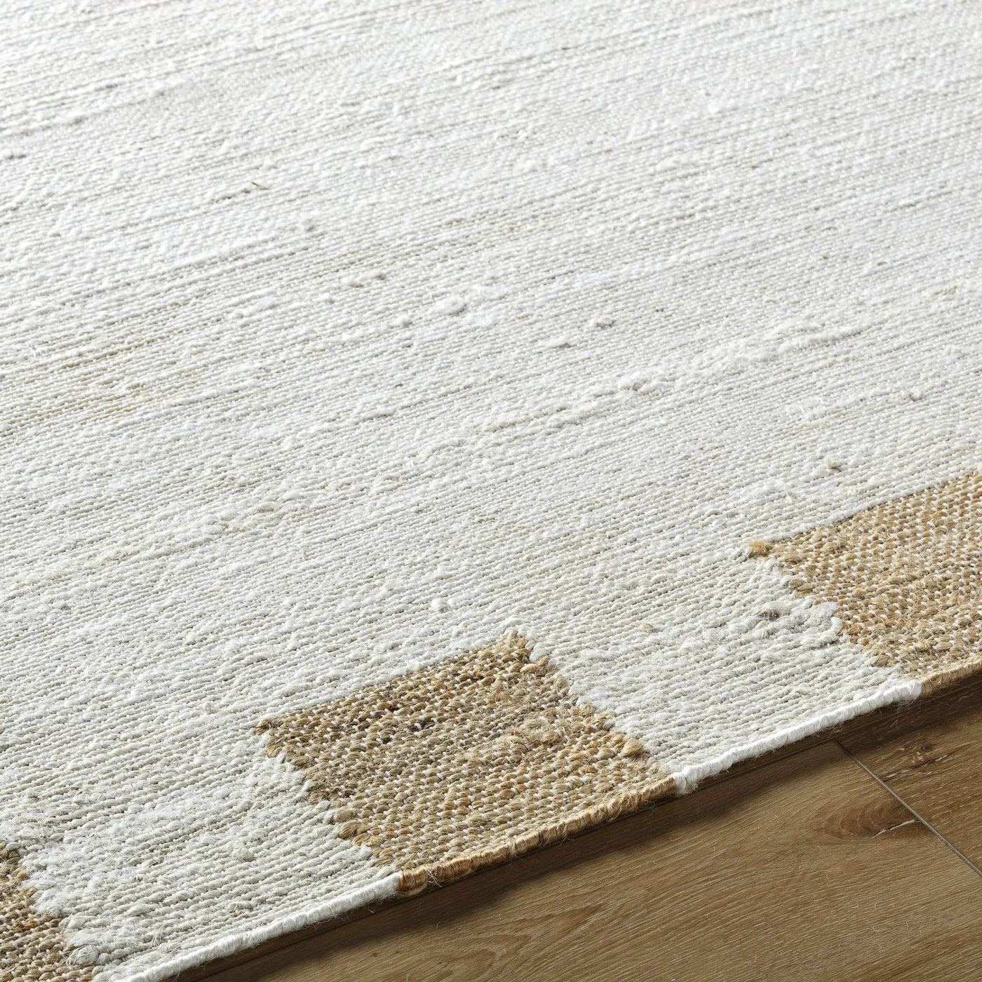 Yuval Dotted Bordered Jute Carpet - Clearance by Boutique Rugs