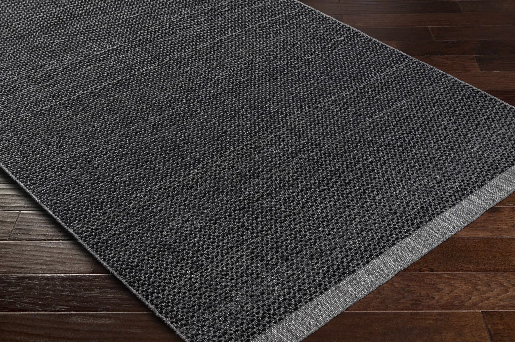 Yong Hand Loomed Black Rug - Clearance by Boutique Rugs