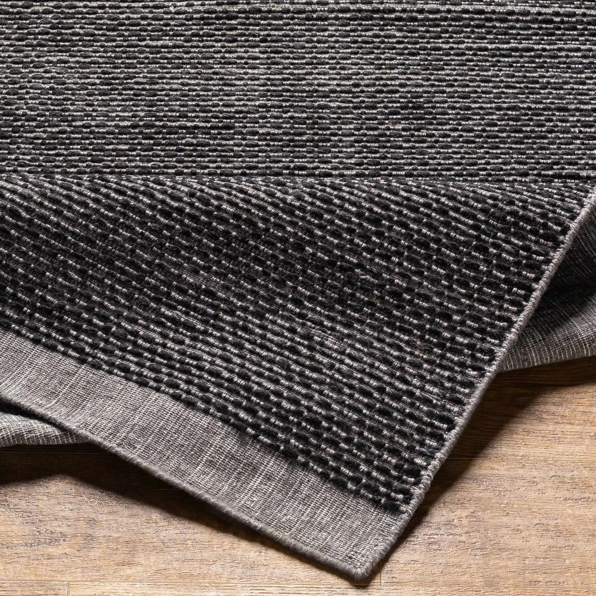 Yong Hand Loomed Black Rug - Clearance by Boutique Rugs