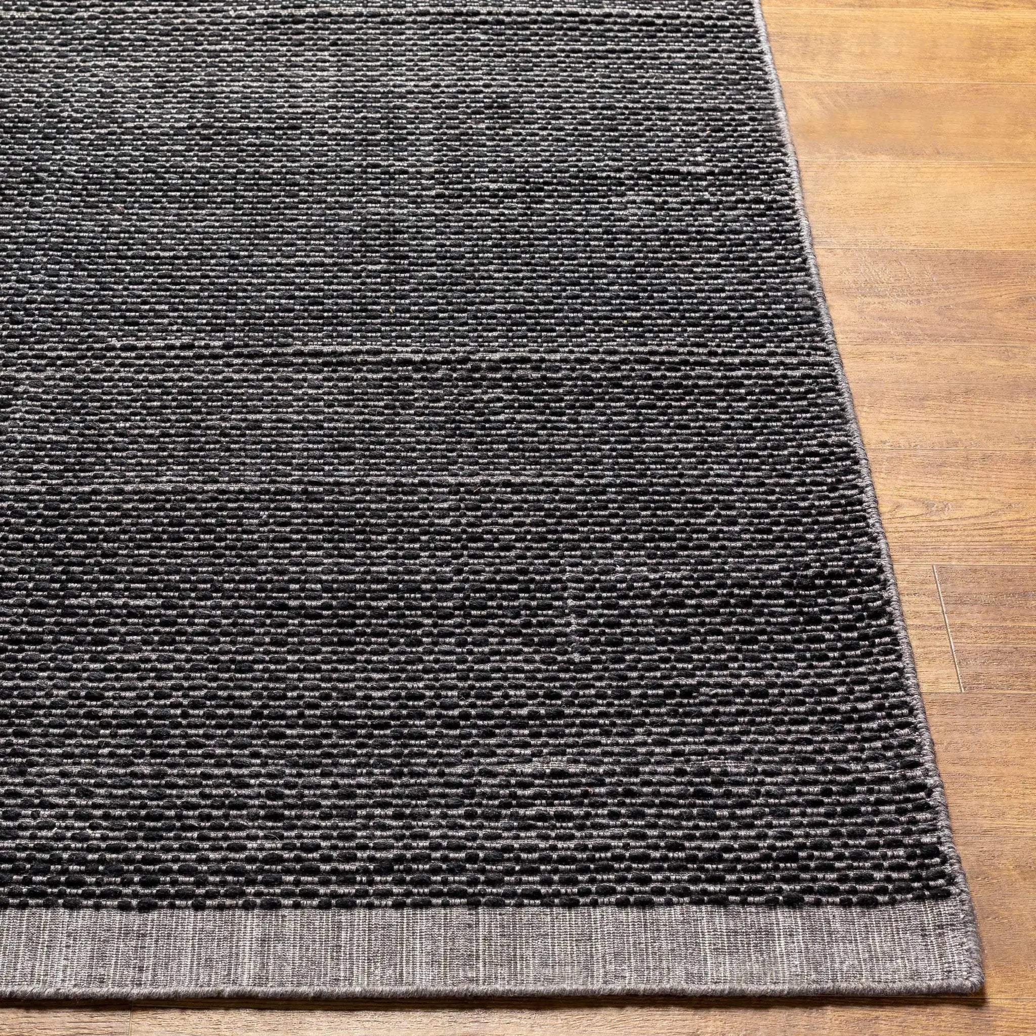 Yong Hand Loomed Black Rug - Clearance by Boutique Rugs