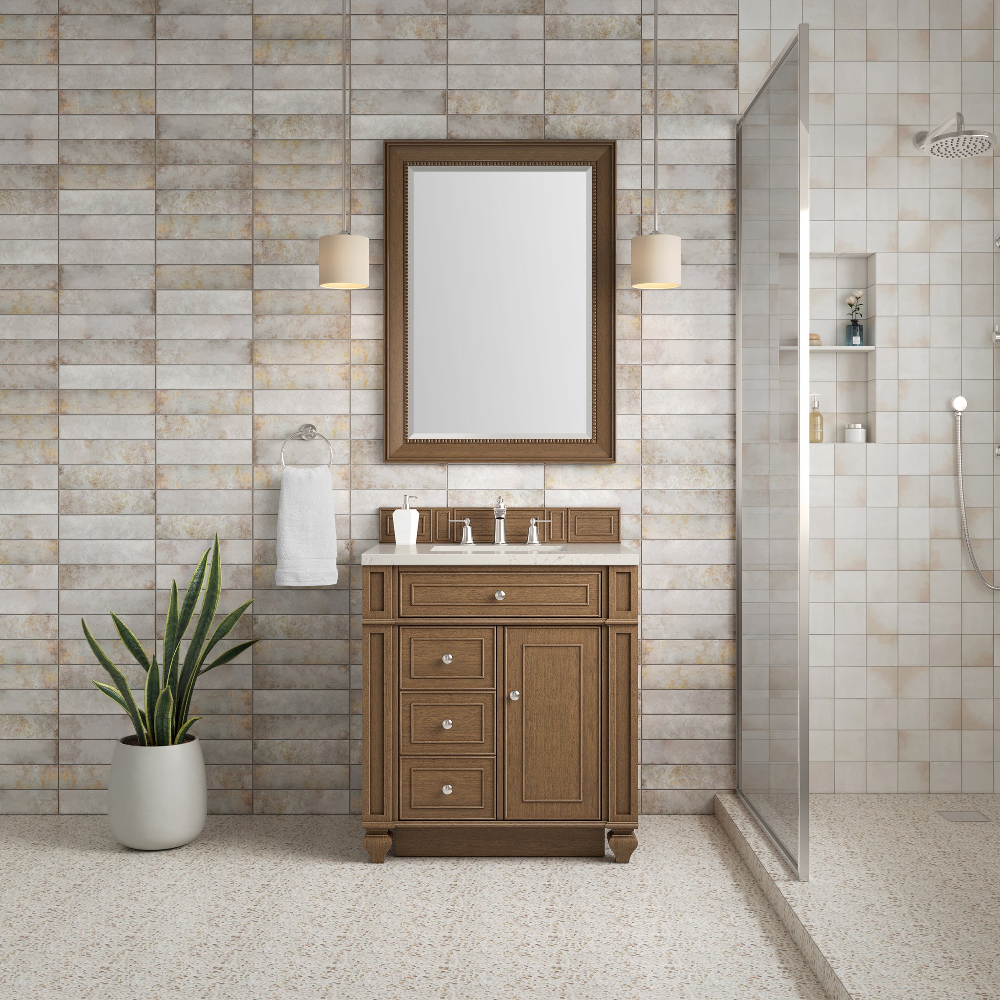 James Martin Bristol 30" Single Bathroom Vanity, Saddle Brown, view 30