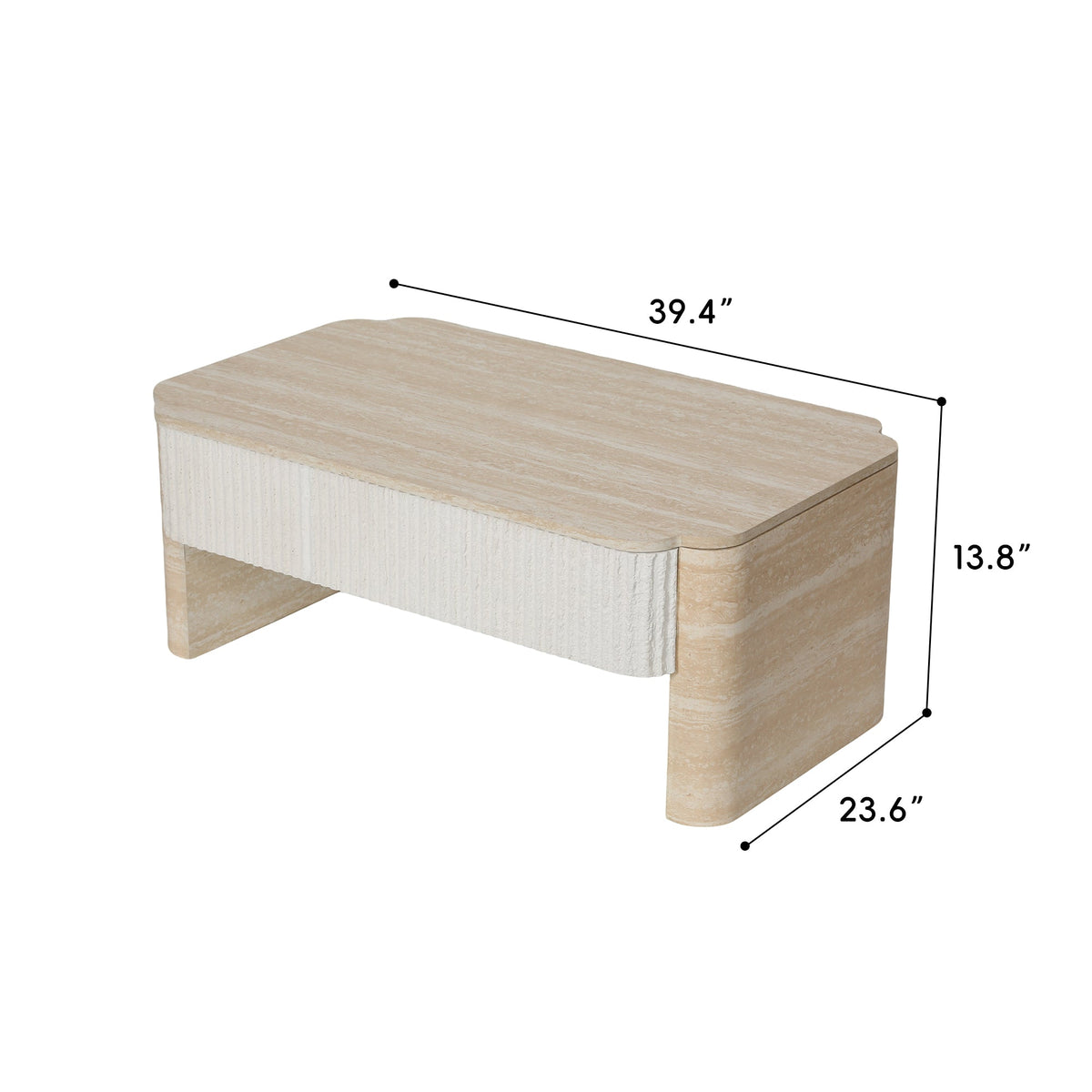 Lift Top Coffee Table, Modern Extendable Wooden Desk with Hidden Storage, Beige, photo 8 of 10