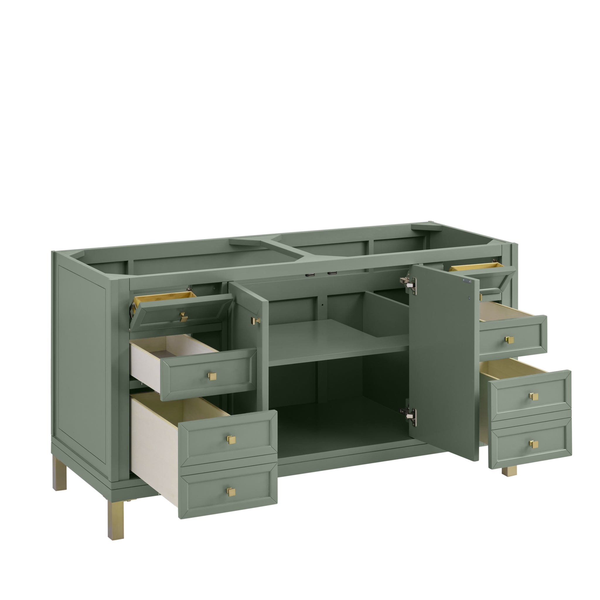 James Martin Chicago 60" Double Vanity Cabinet, Smokey Celadon by James Martin