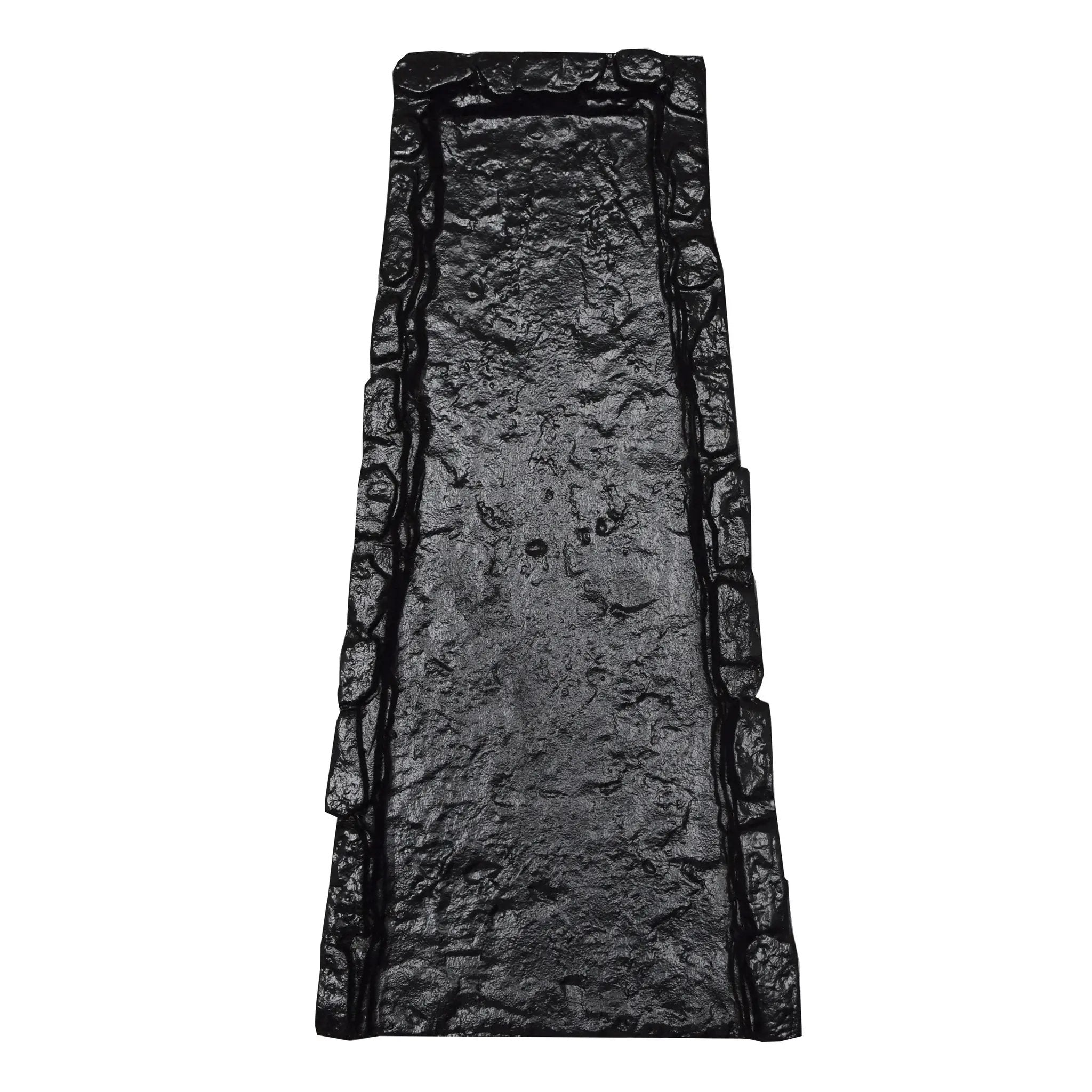 Black Stone Rock 24-in Cast Aluminum Downspout Gutter Splash Block by Sharicks