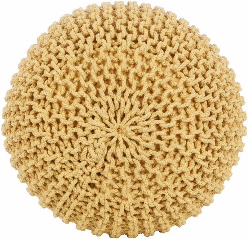 Yablanitsa Orange Knitted Pouf by Boutique Rugs