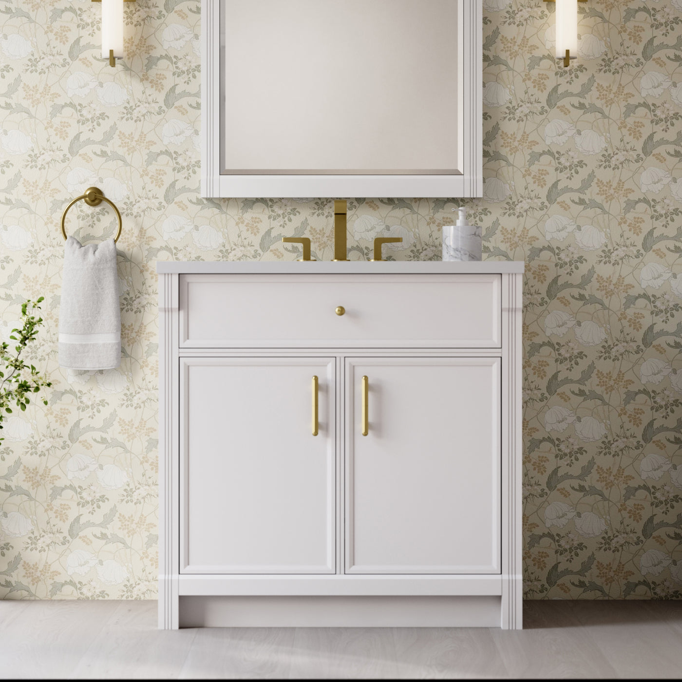 James Martin Bellshire 36" Single Bathroom Vanity, Bright White, view 31