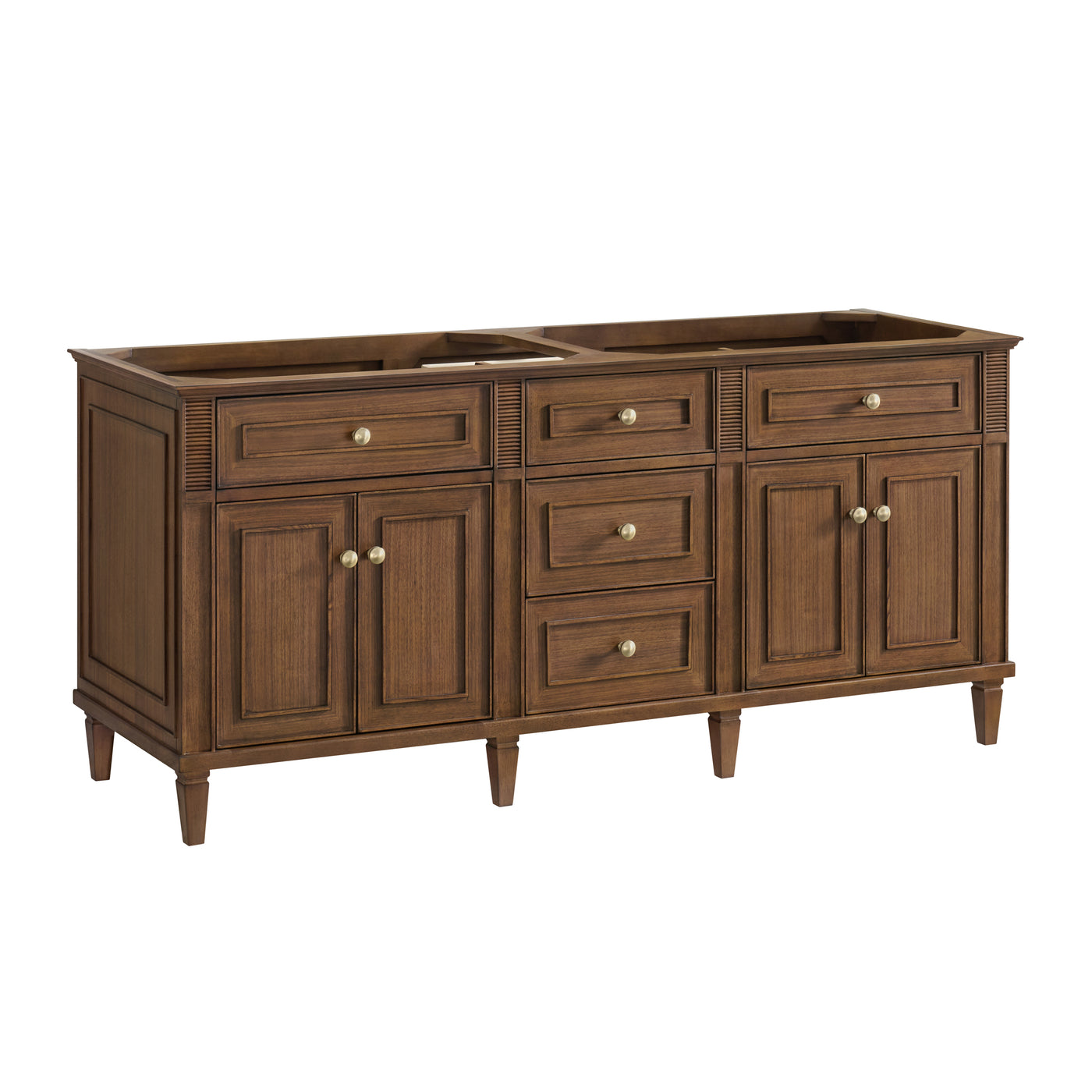 James Martin Lorelai 72" Double Bathroom Vanity, Mid-Century Walnut by James Martin