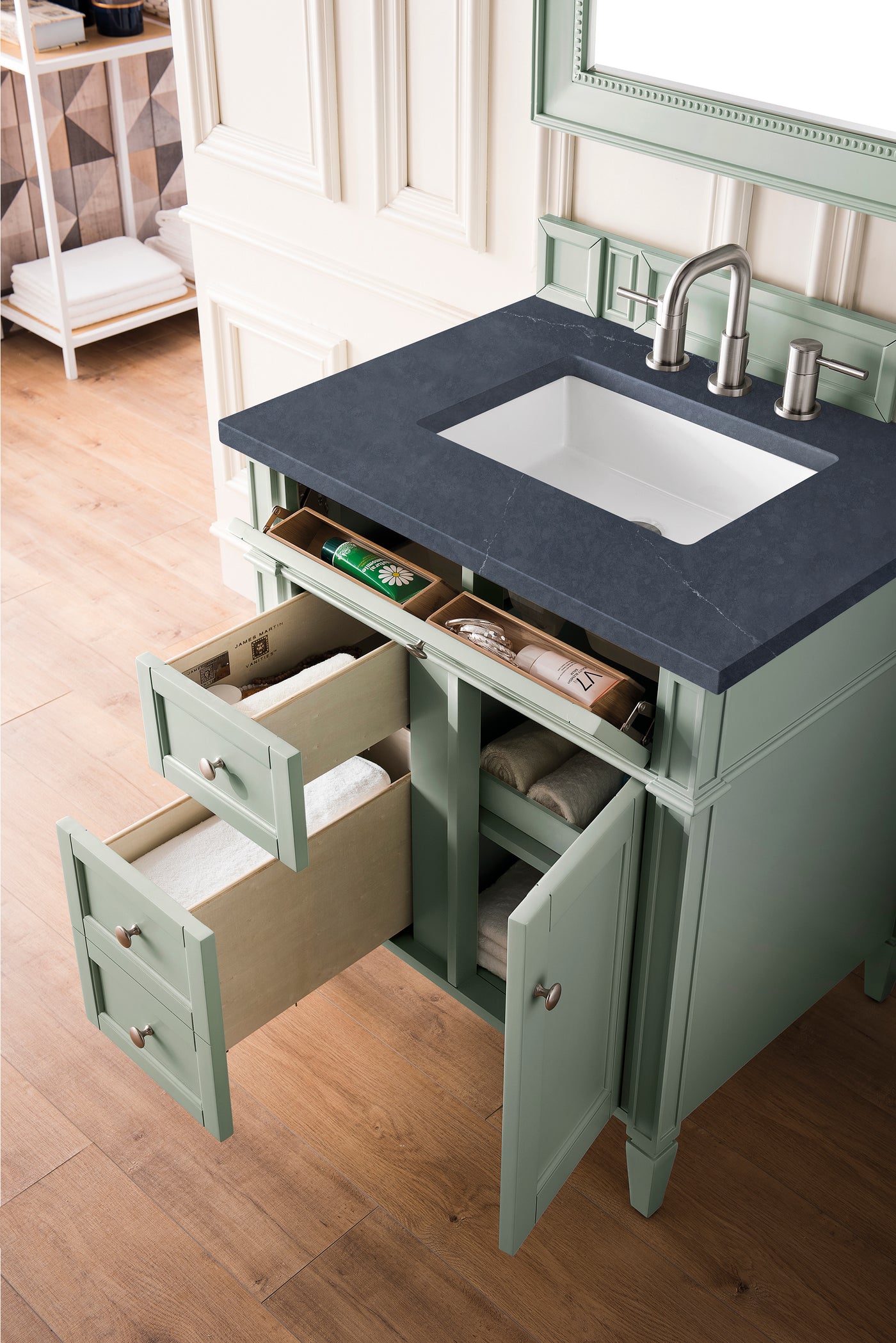 James Martin Brittany 30" Single Bathroom Vanity, Sage Green by James Martin