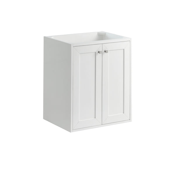 James Martin Chianti 24" Floating Single Vanity Cabinet, Glossy White