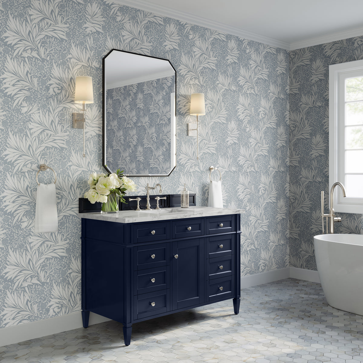 James Martin Brittany 48" Single Bathroom Vanity, Victory Blue, view 37