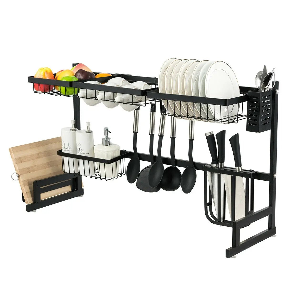 2 Tier Stainless Steel Over Sink Dish Drainer by DirectDeals