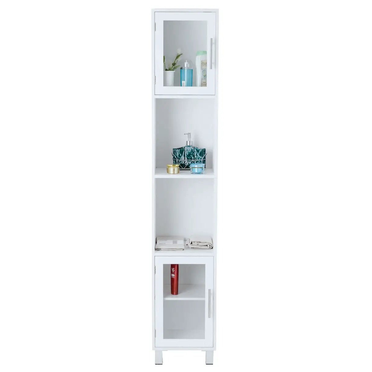 71 Inch Tall Tower Bathroom Storage Cabinet and Organizer Display Shelves for Bedroom by DirectDeals