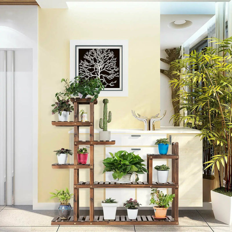 7-Tier Flower Wood Stand Plant Display Rack Storage Shelf by DirectDeals