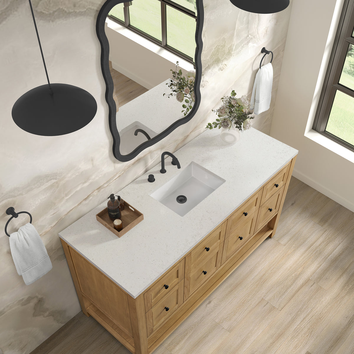 James Martin Breckenridge 60" Single Bathroom Vanity, Light Natural Oak, view 29