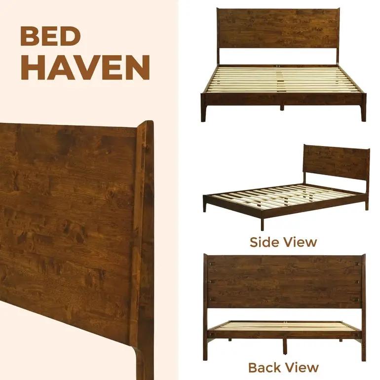 Haven Solid Wood Bed Frame by Megsu
