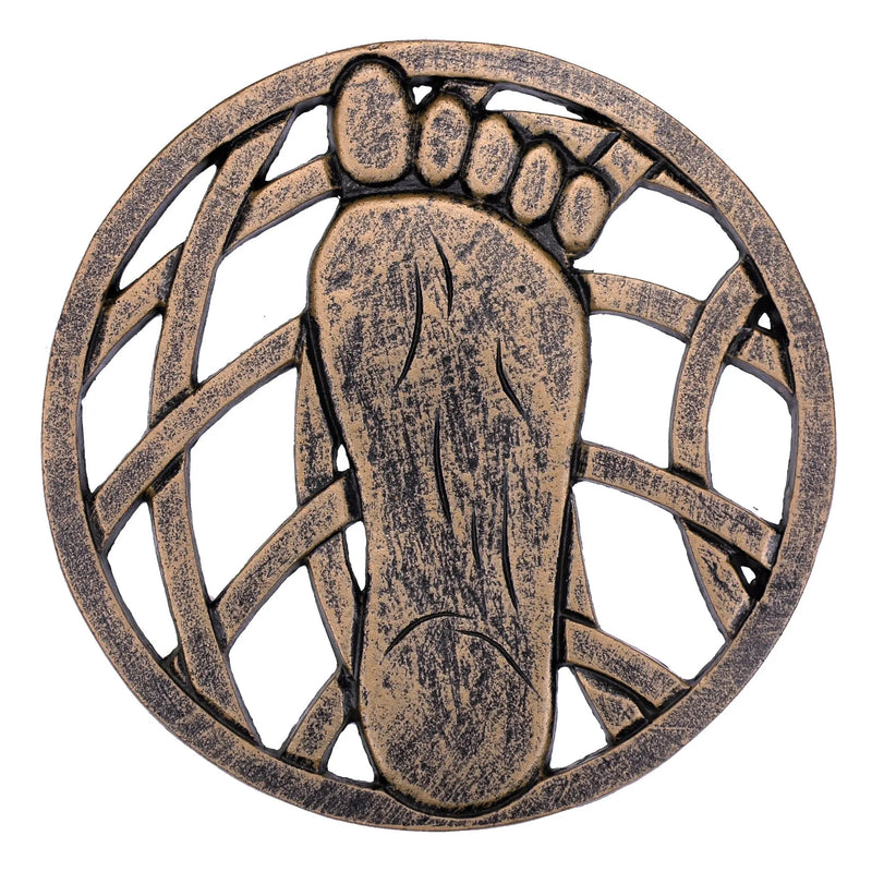 Antique Bronze Metal Stepping Stone Right Foot - Cast Aluminum by Sharicks