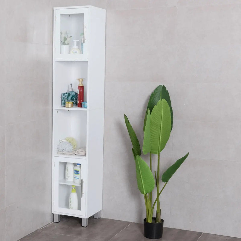 71 Inch Tall Tower Bathroom Storage Cabinet and Organizer Display Shelves for Bedroom by DirectDeals