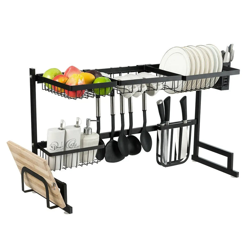 2 Tier Stainless Steel Over Sink Dish Drainer by DirectDeals