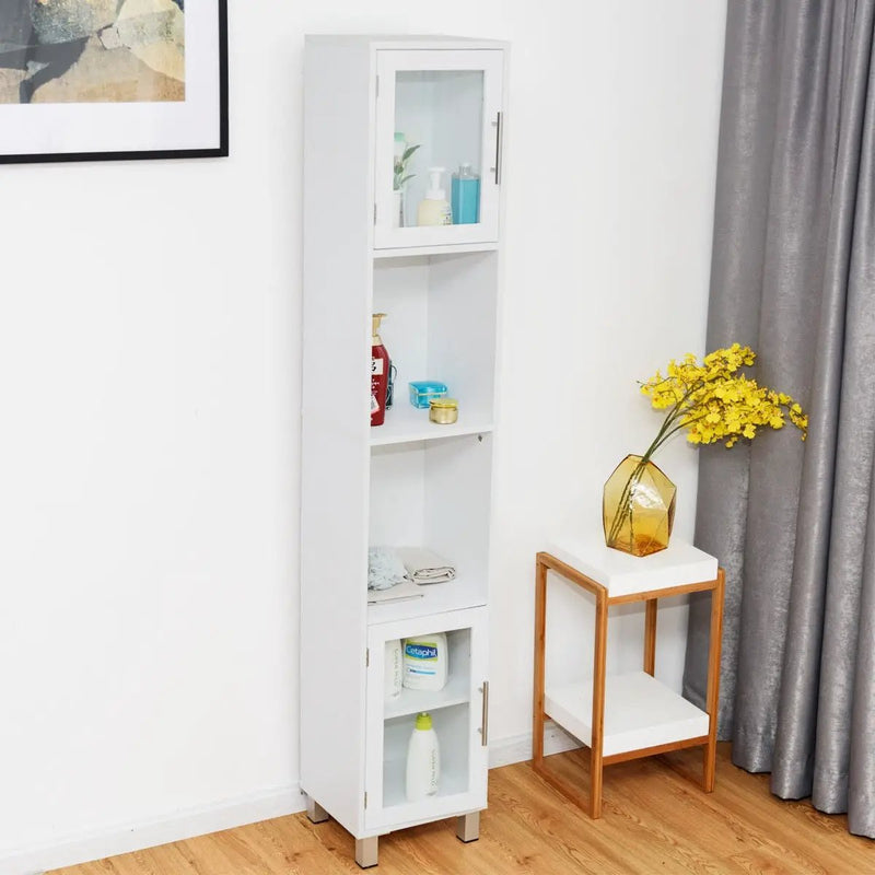 71 Inch Tall Tower Bathroom Storage Cabinet and Organizer Display Shelves for Bedroom by DirectDeals