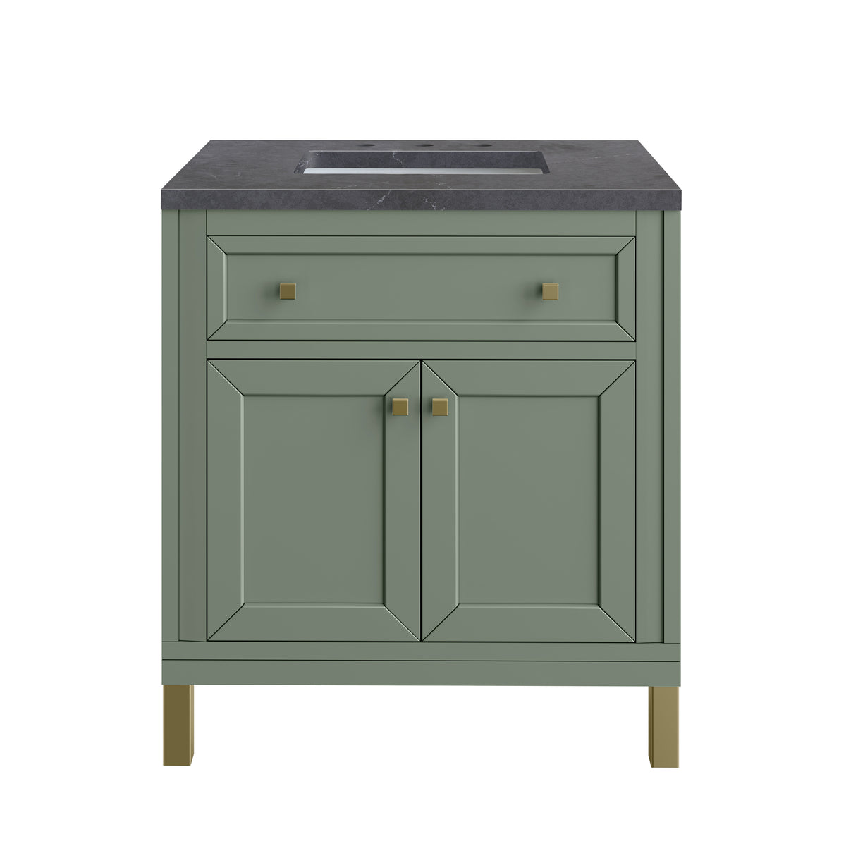James Martin Chicago 30" Single Bathroom Vanity, Smokey Celadon, view 36