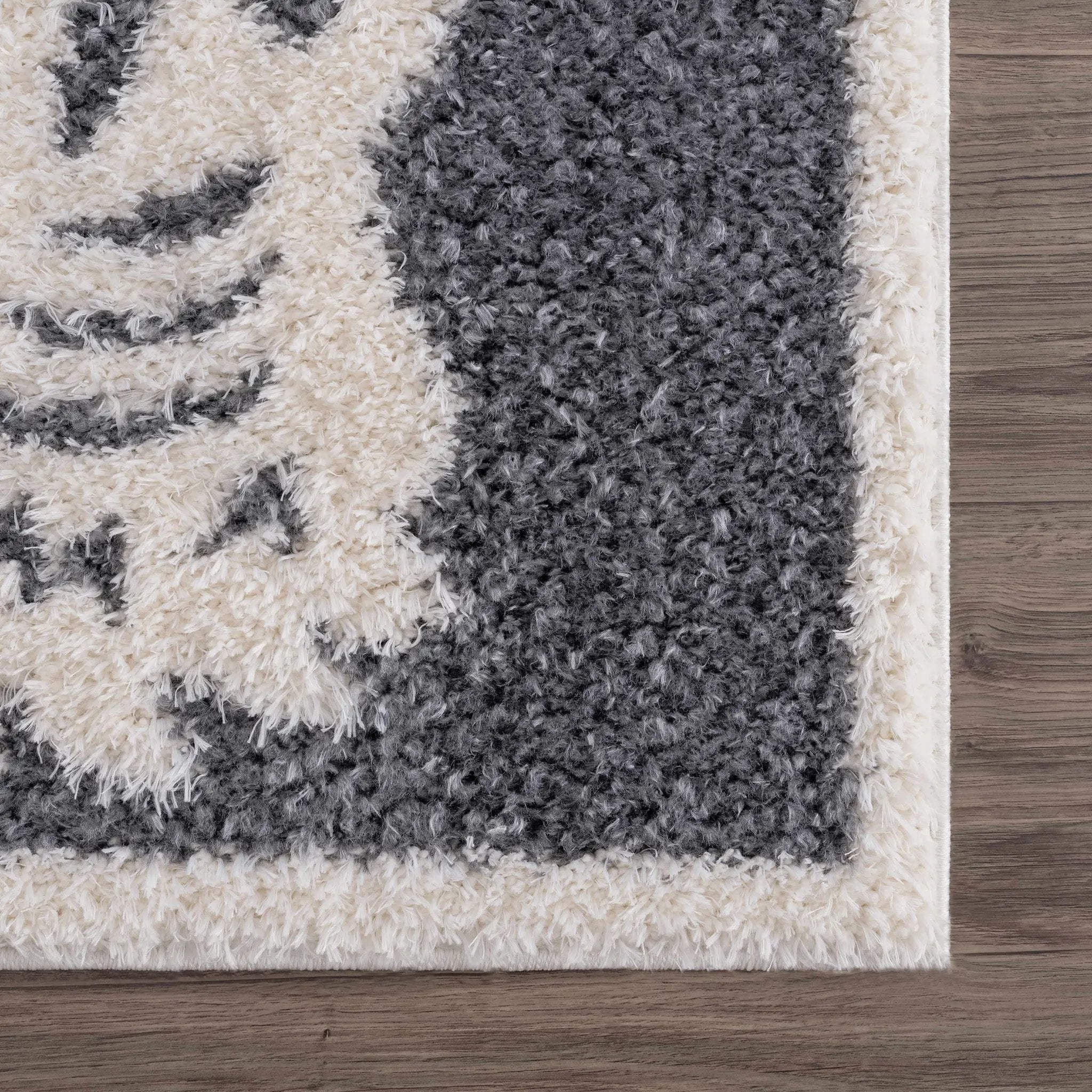 Zane Charcoal Tibetan Tiger Plush Rug by Boutique Rugs