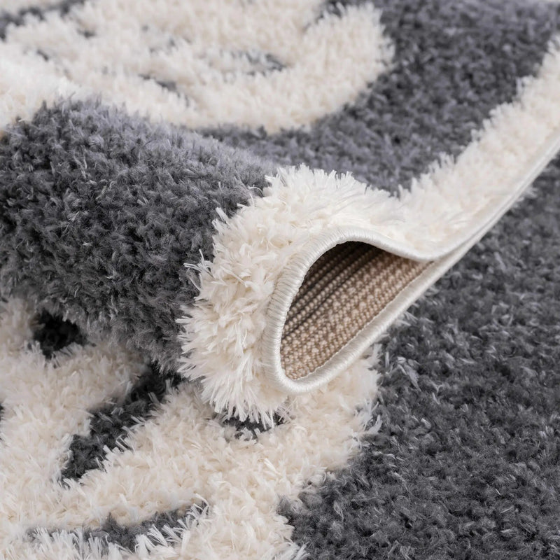 Zane Charcoal Tibetan Tiger Plush Rug by Boutique Rugs