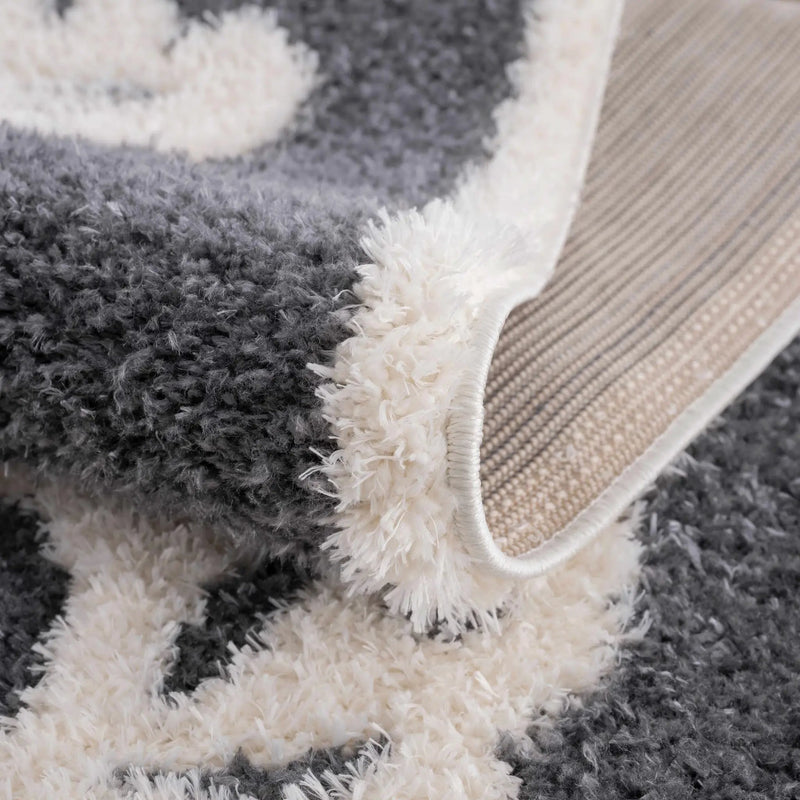 Zane Charcoal Tibetan Tiger Plush Rug by Boutique Rugs