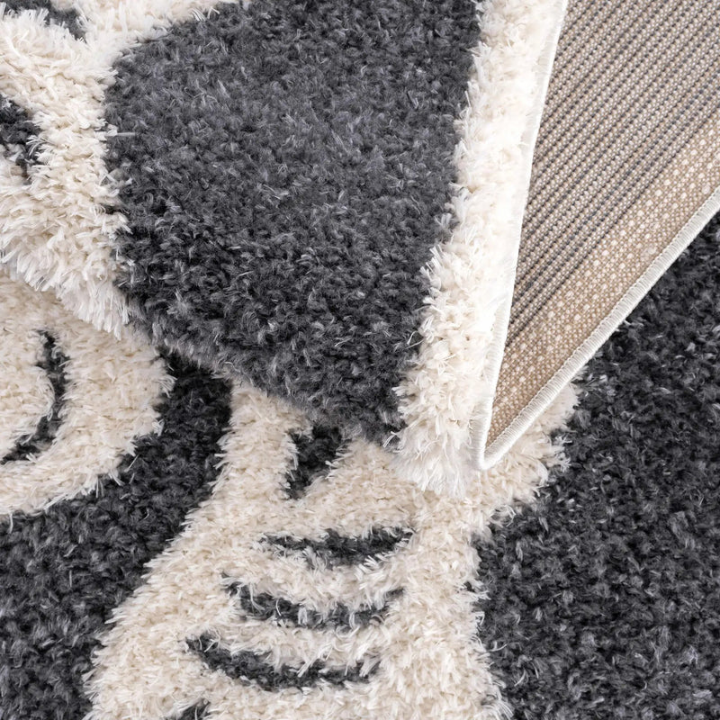Zane Charcoal Tibetan Tiger Plush Rug by Boutique Rugs