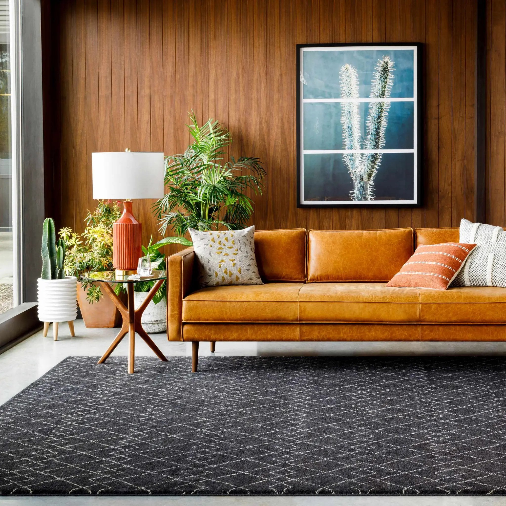 Janamuato White Geometric Cement Outdoor Planter by Boutique Rugs