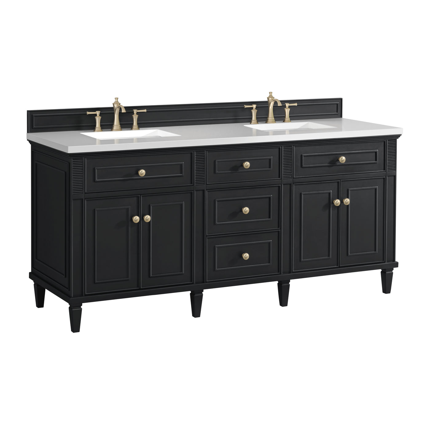 James Martin Lorelai 72" Double Bathroom Vanity, Black Onyx, view 17
