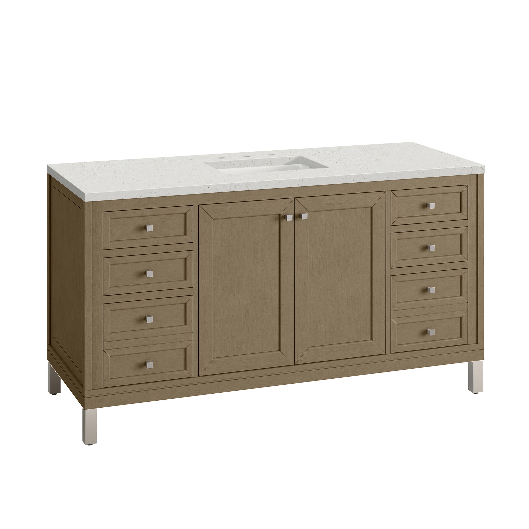 James Martin Chicago 60" Single Bathroom Vanity, Walnut Whisper by James Martin