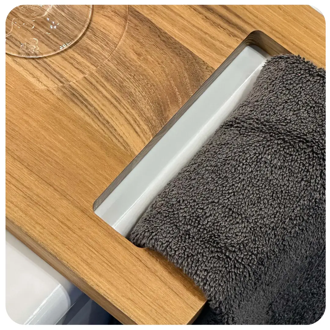 Zeek Natural Solid Wood Bathtub Tray Caddy ZBC3409 by ZEEK