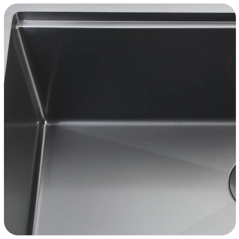 Zeek 32" Workstation Double Bowl Gunmetal Matte Black Undermount / Drop-In Kitchen Sink With Accessories PVD Nano Tech Coating ENZO ZW-B509 by ZEEK