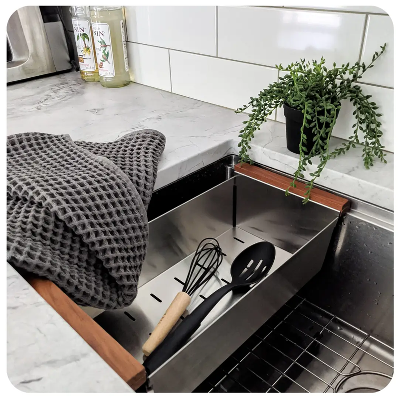Zeek 23 x 19 Inch Undermount / Drop-in Workstation Small Kitchen Sink or Bar 16G Stainless Steel ZH-LD23 by ZEEK