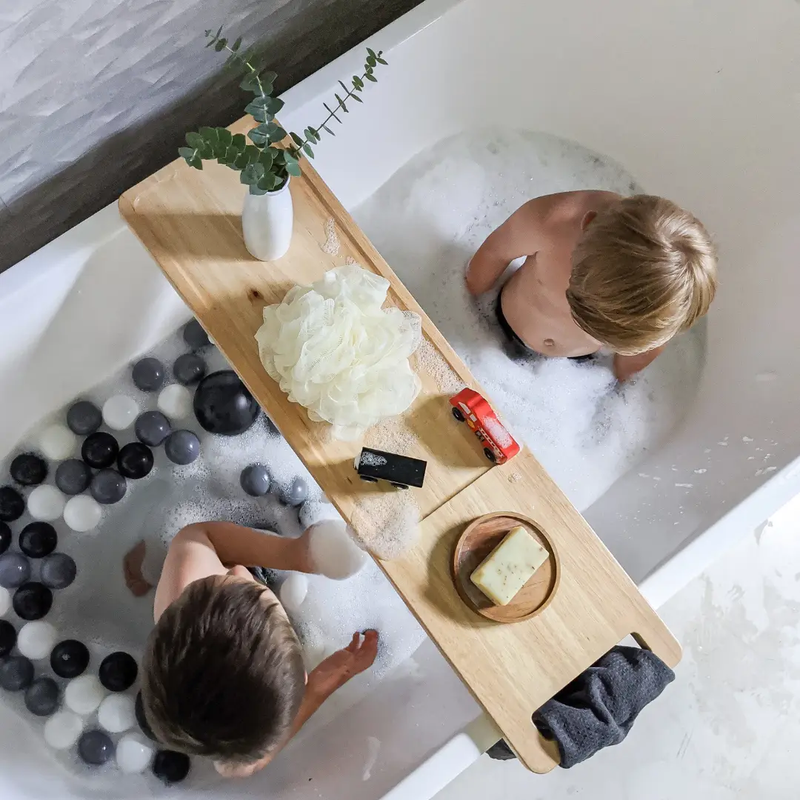 Zeek Natural Solid Wood Bathtub Tray Caddy ZBC3409 by ZEEK