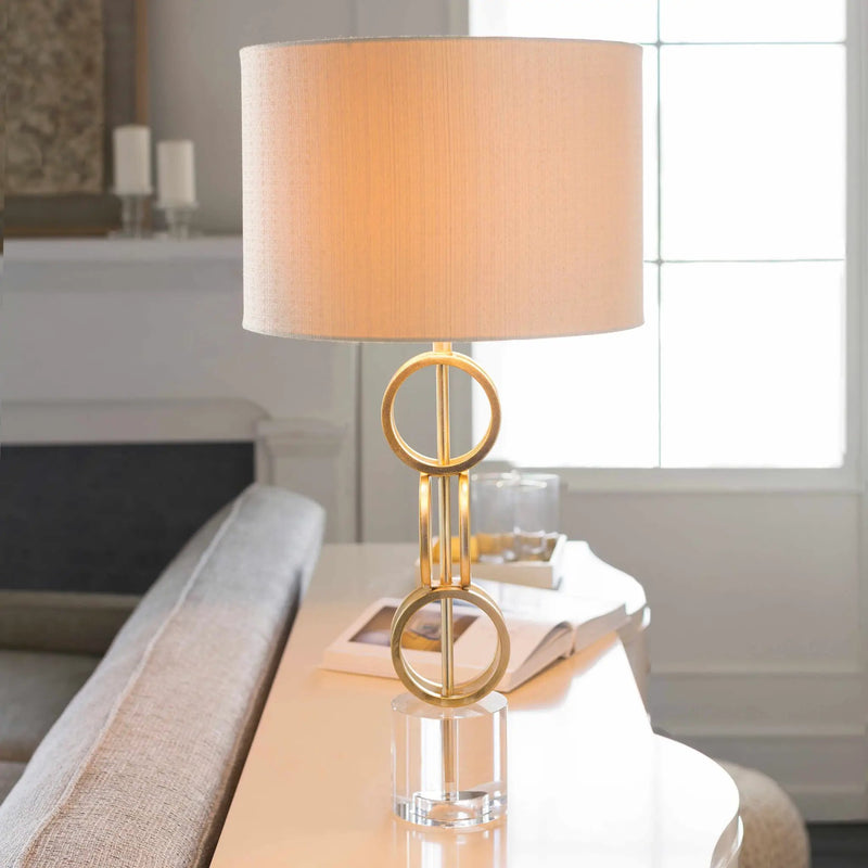 Zell Gold Crystal Table Lamp - Clearance by Boutique Rugs