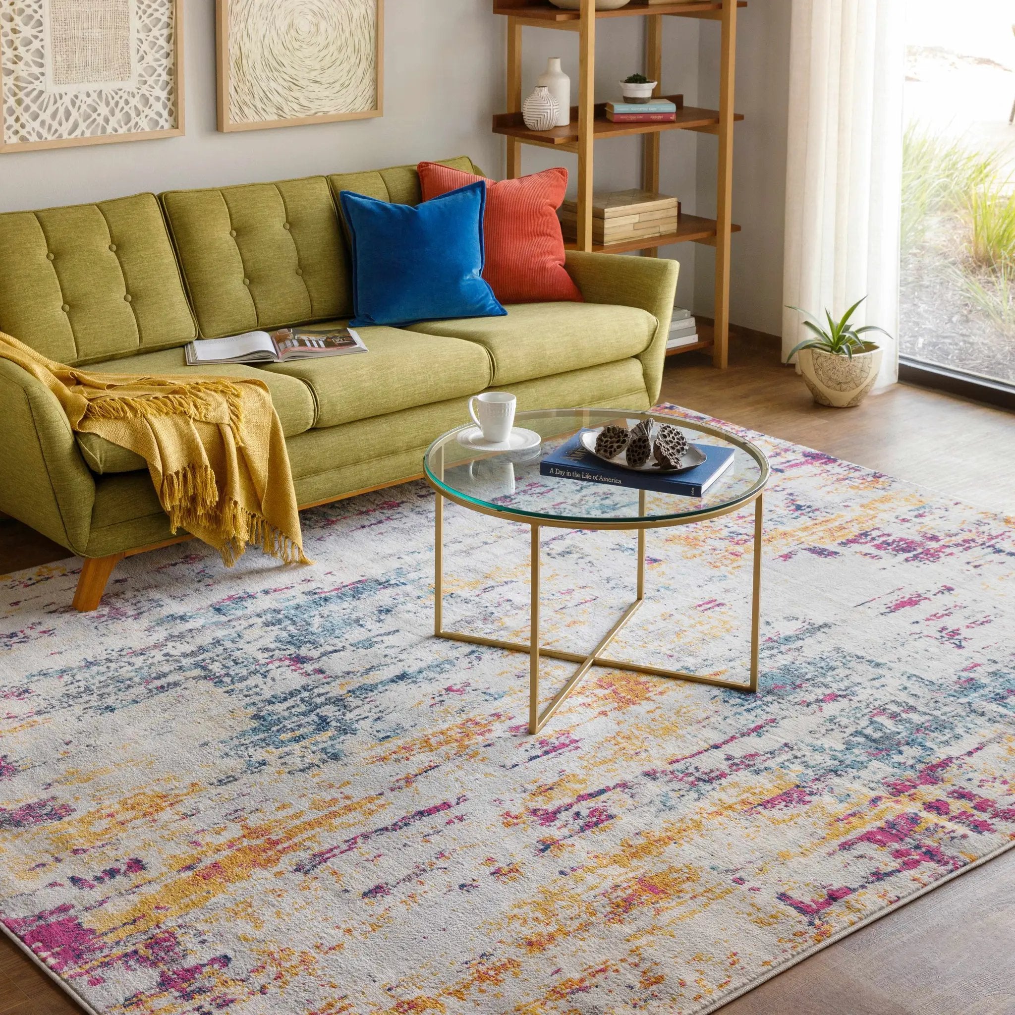 Zellwood Colorful Stripes Area Carpet - Clearance by Boutique Rugs