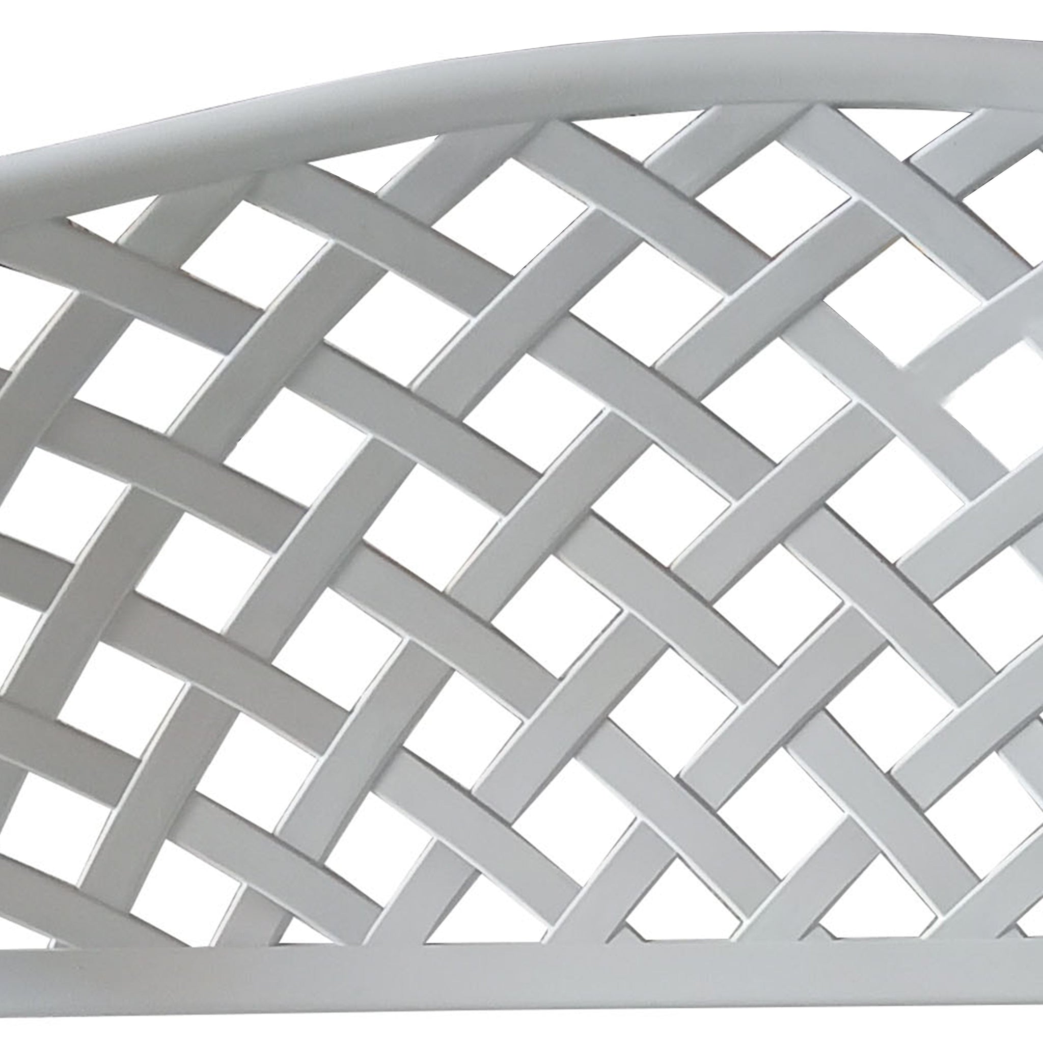 Outdoor Aluminum Modern 40-in White Patio Bench Loveseat by Sharicks