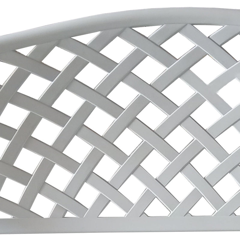 Outdoor Aluminum Modern 40-in White Patio Bench Loveseat by Sharicks