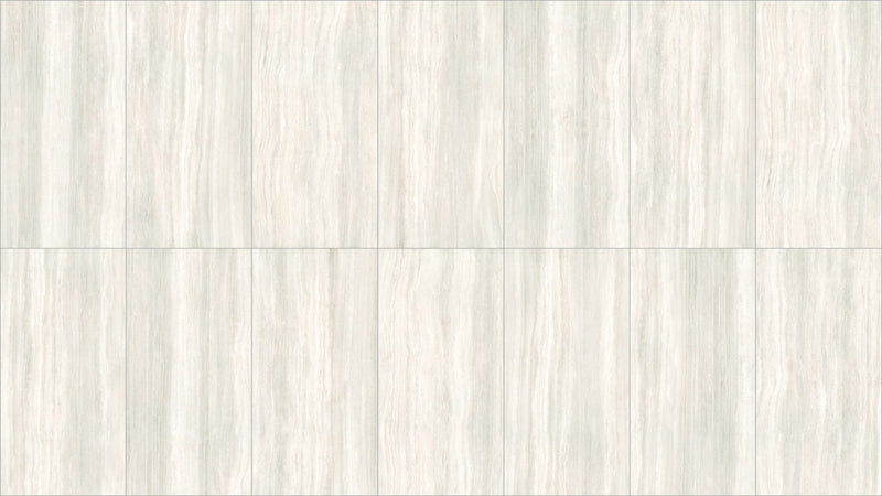 Zenit Beige Polished Travertine Look Porcelain Tiles 24x48, several pieces laid together, view 2