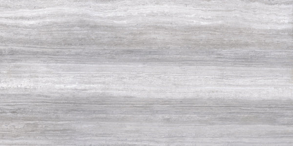Zenit Grey Polished Travertine Look Porcelain Tiles 24x48