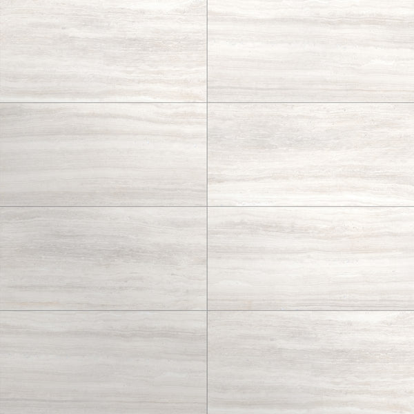 Zenit White Honed 2x2 Travertine Look Porcelain Mosaics 12x12