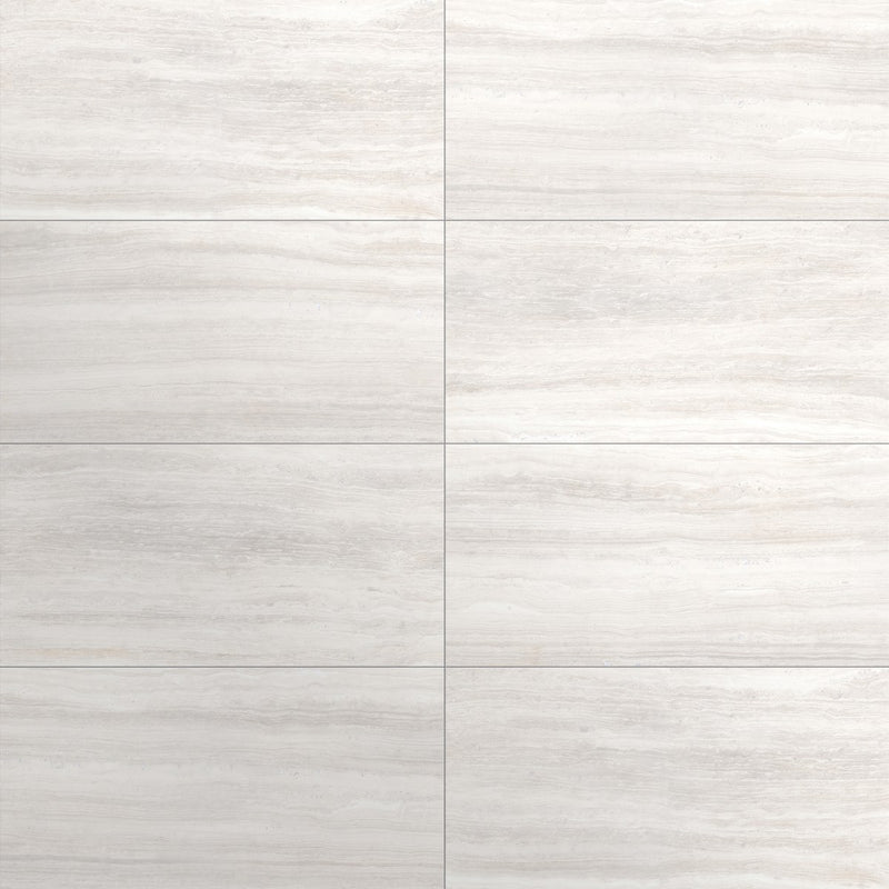 Zenit White Honed 2x2 Travertine Look Porcelain Mosaics 12x12 mosaic sheet