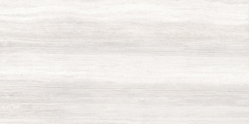 Zenit White Polished Travertine Look Porcelain Tiles 24x48 close up