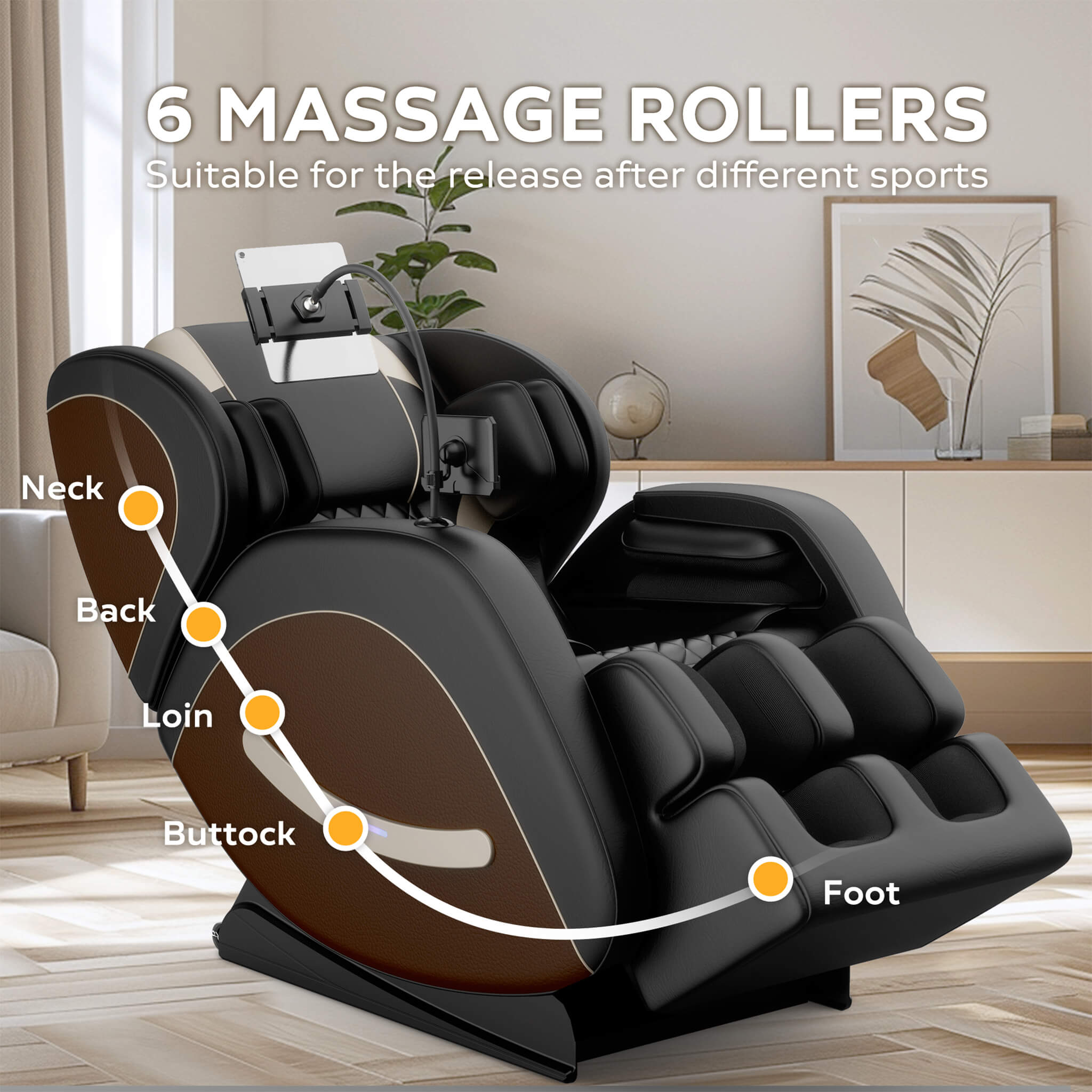 Airvana Sovereign Zero-Gravity Massage Chair With Six Massage Rollers (SAK32089) by SAKSBY WHOLESALE