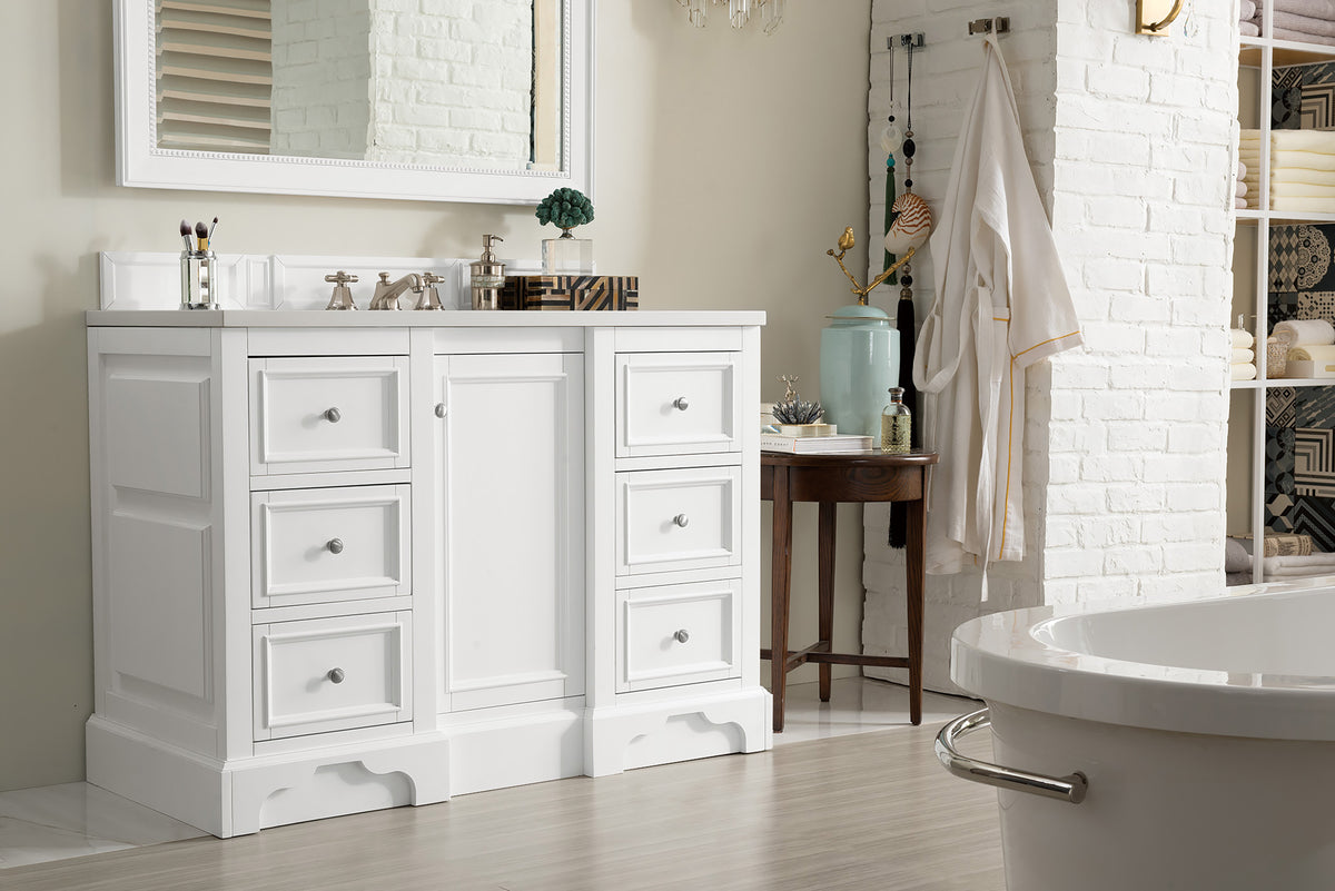 James Martin De Soto 48" Single Bathroom Vanity, Bright White, view 30