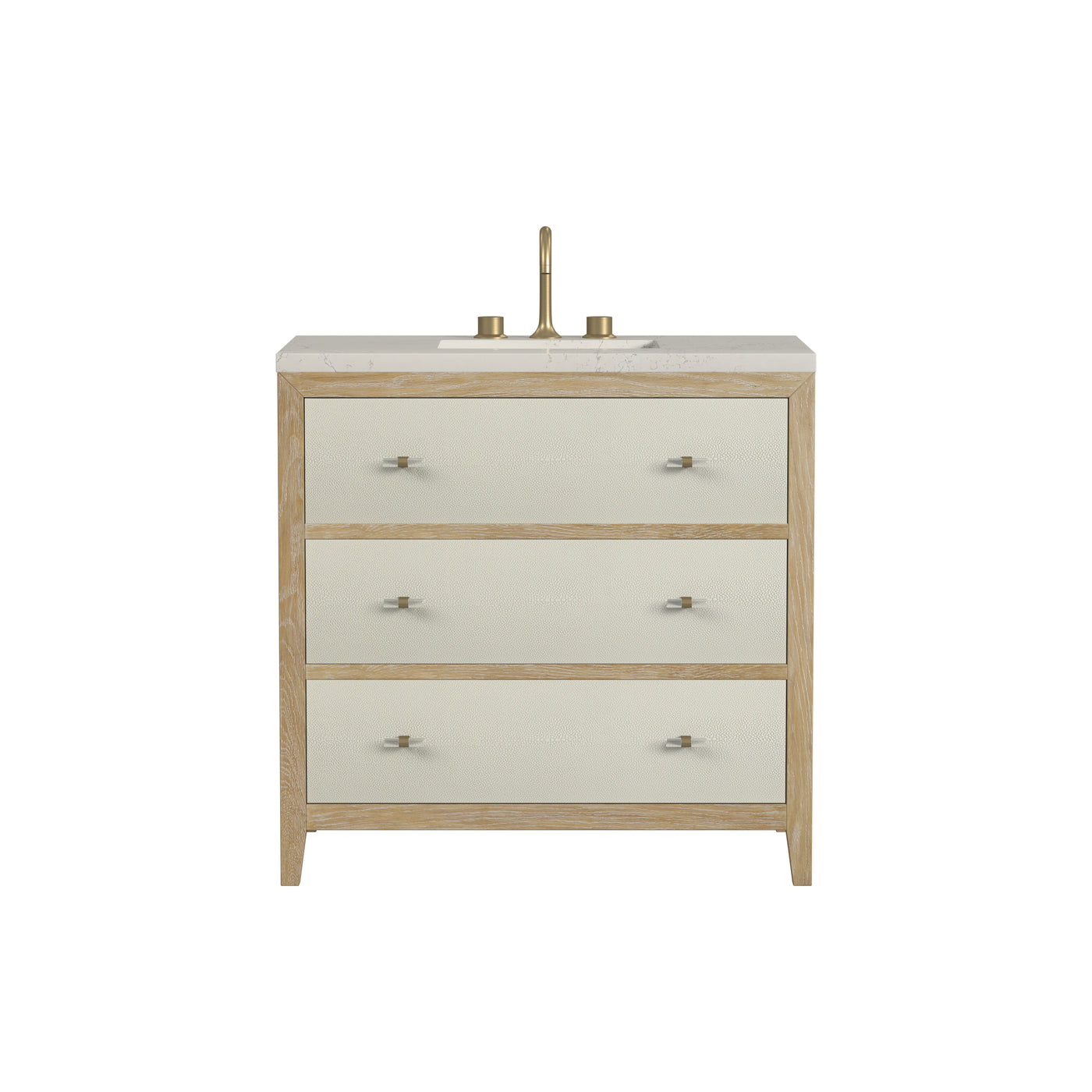James Martin Celeste 36" Single Bathroom Vanity, Sunwashed Oak with Embossed Shagreen Drawer Fronts, view 32