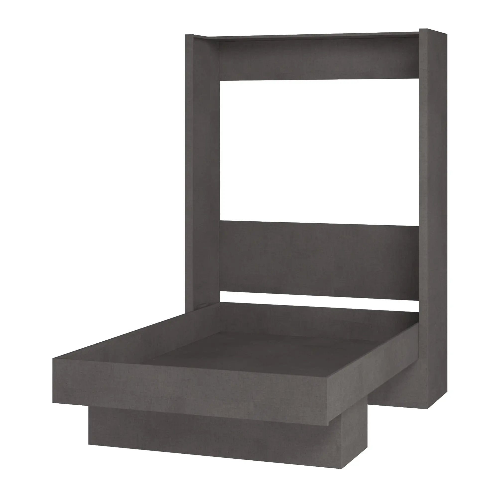 Easy-Lift Queen Murphy Wall Bed in Dark Grey with Shelf by Sharicks