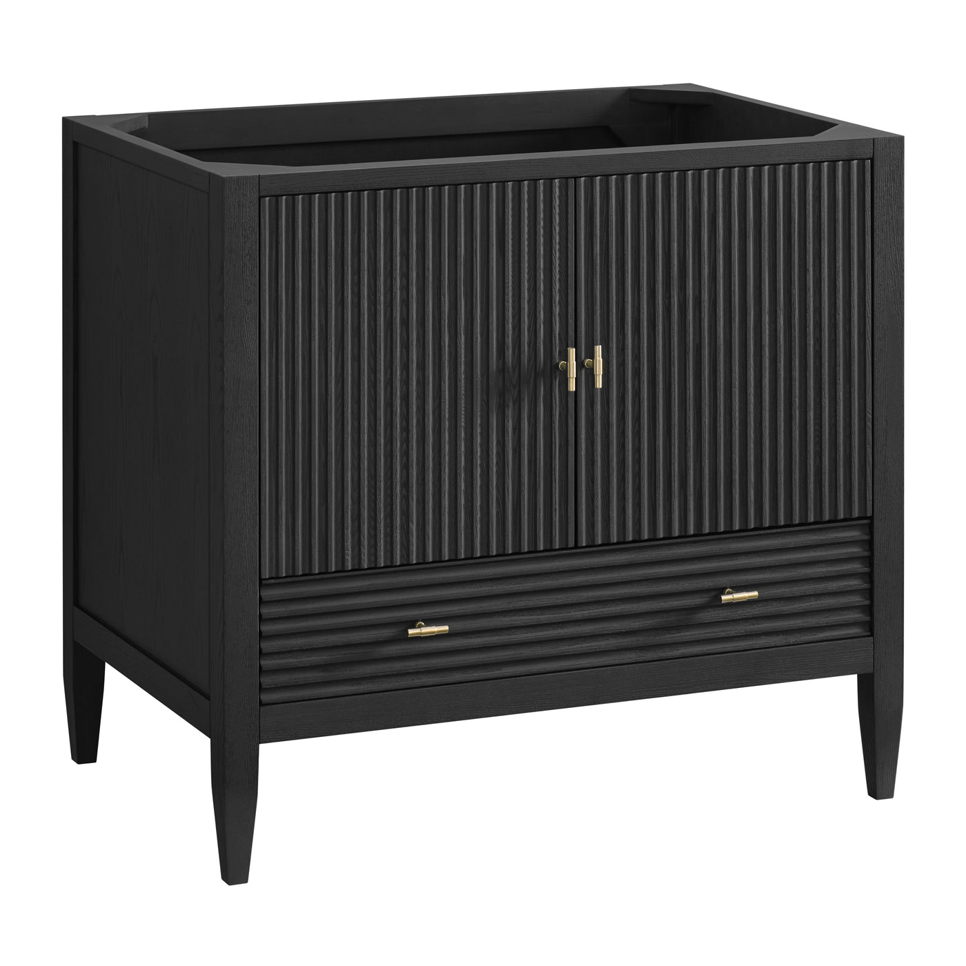 James Martin Myrrin 36" Single Bathroom Vanity, Carbon Oak, view 30