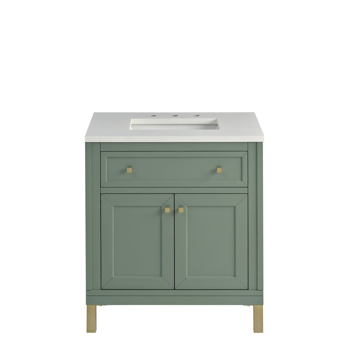 James Martin Chicago 30" Single Bathroom Vanity, Smokey Celadon, view 24